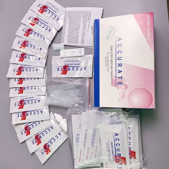 Ivd Test pour la dengue Ns1 Paludisme Choléra HCG VHB VIH Syphilis Adeno Toxo Cmv Fob Psa Myo Ck-MB Ctni Fabp Drug of Abuse AMP Bup Met Opi Mdma Test Strip/Cassette